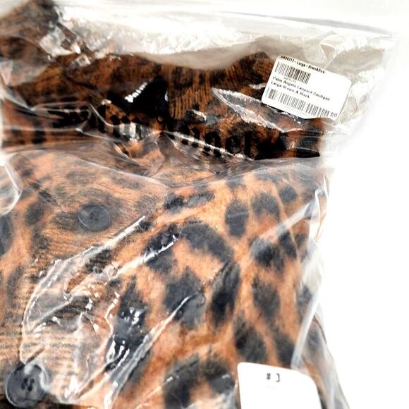 Palm Angels Animalier Brushed Cardigan 'Brown/Black' Size L - Picture 9 of 16